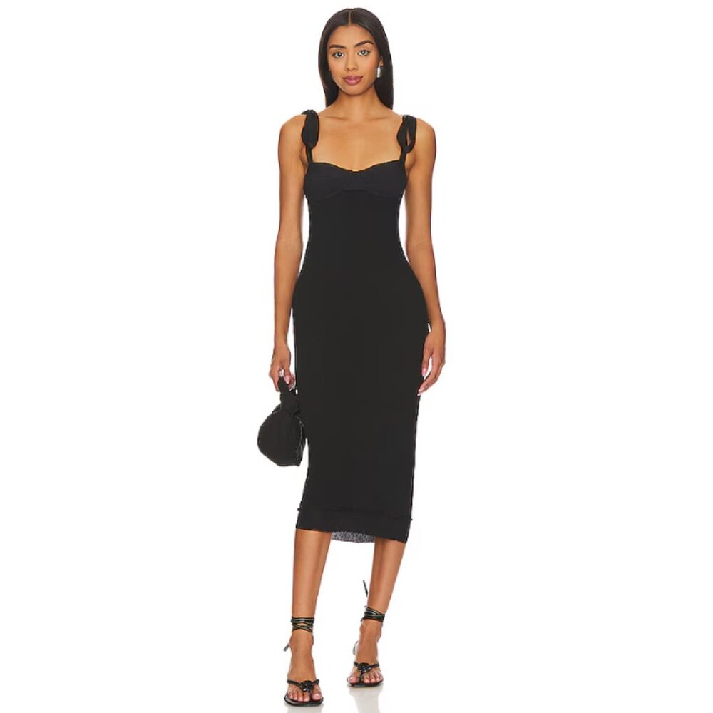 Free People Black Midi Dress
